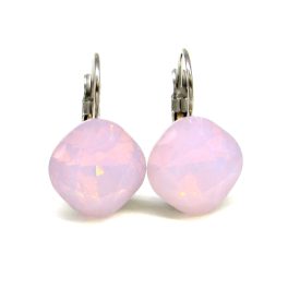 NAGY PÁRNA kapcsos fülbevaló - 12 mm (rose water opal)