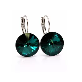 DIANA 14 mm-es fülbevaló (emerald)
