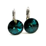 DIANA 14 mm-es fülbevaló (emerald)