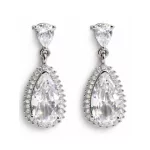 PÁRMA ezüst bedugós fülbevaló - 25 mm