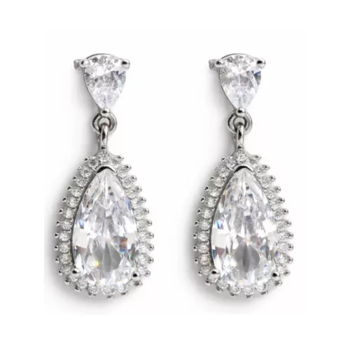 PÁRMA ezüst bedugós fülbevaló - 25 mm