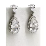 PÁRMA ezüst bedugós fülbevaló - 25 mm