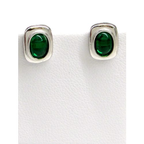 CARLA ezüst fülbevaló (zöld)
