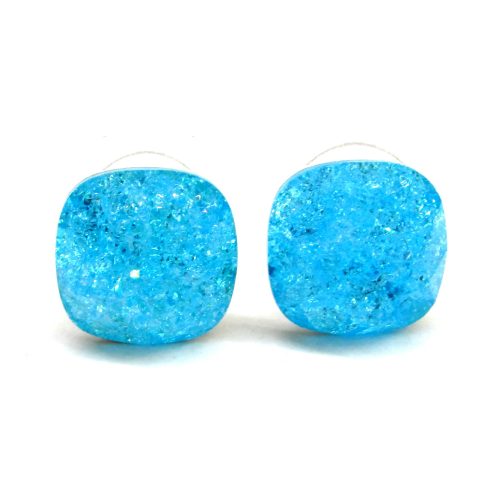 NAGY PÁRNA fülbevaló (dark aquamarine ice)