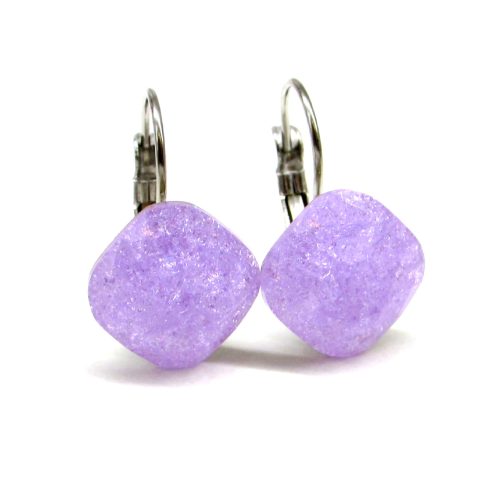 NAGY PÁRNA kapcsos fülbevaló (violet ice)