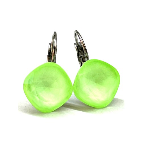 NAGY PÁRNA kapcsos fülbevaló (electric peridot ignite)