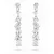 CRYSTAL BLOOM ezüst bedugós fülbevaló - 33 mm