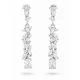 CRYSTAL BLOOM ezüst bedugós fülbevaló - 33 mm