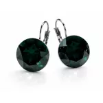 ÓRIÁS HELÉNA kapcsos fülbevaló - 18 mm (dark emerald)