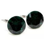 ÓRIÁS HELÉNA kapcsos fülbevaló - 18 mm (dark emerald)