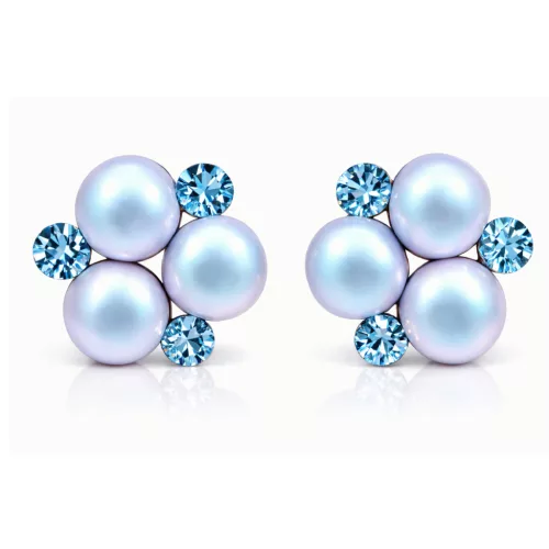 ÓRIÁS TRIPLA bedugós fülbevaló - 16 mm (irizáló kék)