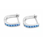 PICI KRISTÁLYPATKÓ BABA ezüst fülbevaló - kék (fél éves kortól 4 éves korig)