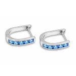 PICI KRISTÁLYPATKÓ BABA ezüst fülbevaló - kék (fél éves kortól 4 éves korig)