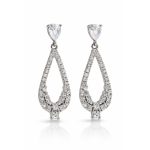 ELIZIA ezüst bedugós fülbevaló - 33 mm