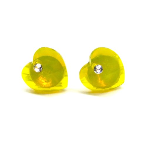 SZERELEM bedugós fülbevaló (yellow)