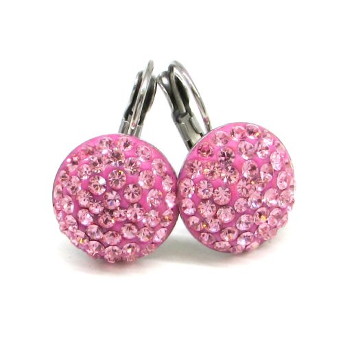 HÉRA kapcsos fülbevaló (light rose 14 mm-es)