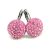 HÉRA kapcsos fülbevaló (light rose 14 mm-es)