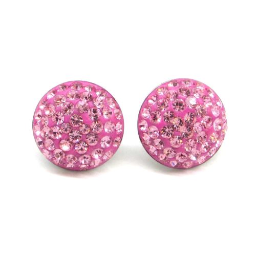 HÉRA bedugós fülbevaló (light rose 14 mm-es)