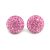 HÉRA bedugós fülbevaló (light rose 14 mm-es)