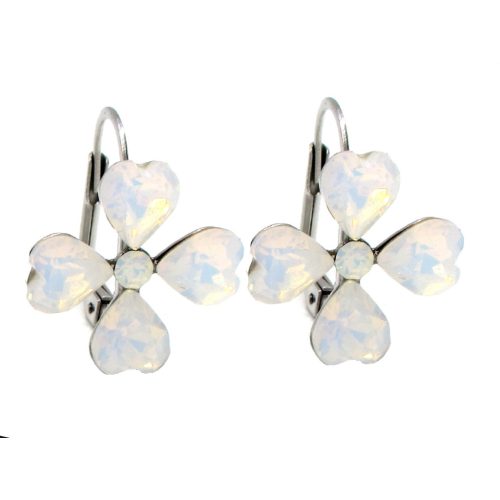 FORTUNATA kapcsos fülbevaló - white opal (15 mm)