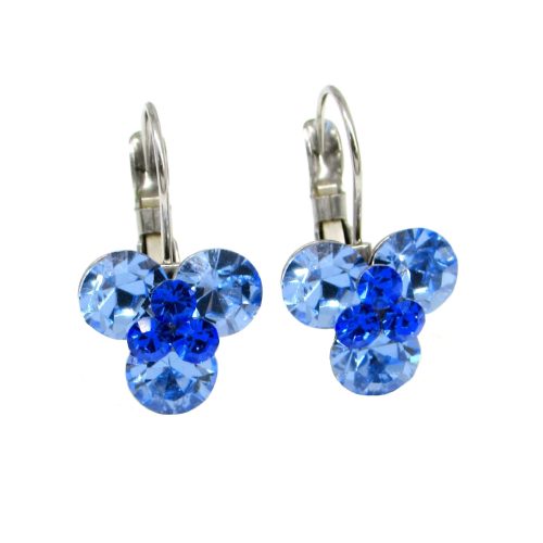 LEONOR kapcsos fülbevaló (light sapphire/sapphire)