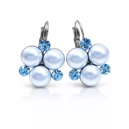 ÓRIÁS TRIPLA kapcsos fülbevaló - 16 mm (jeges-kék variáció)