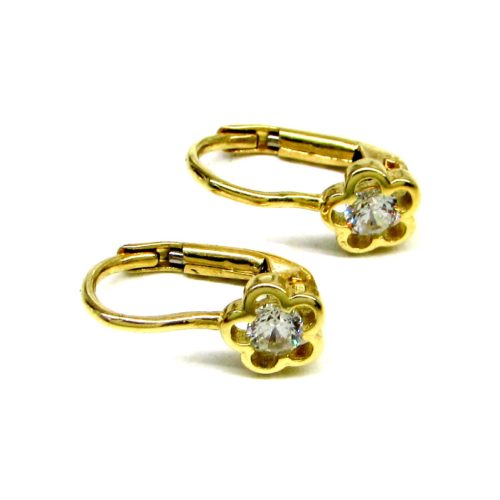 FIORA arany baba fülbevaló - 13 mm (0-3 éves korig) fehér