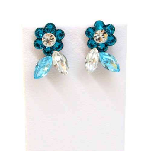 SZIROMVARÁZS fülbevaló - 16 mm (blue zircon variáció)
