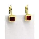 LÍVIA arany fülbevaló - 14 mm pink