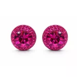 APHRODITÉ bedugós fülbevaló (fuchsia lila 12 mm-es)