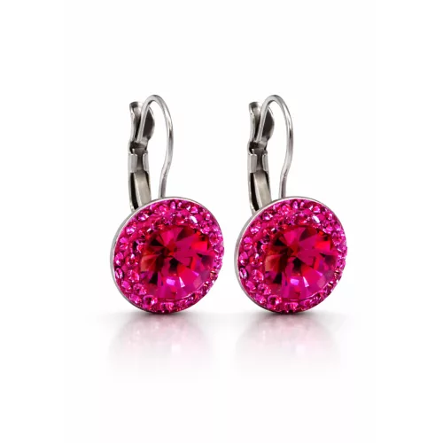APHRODITE kapcsos fülbevaló - 12 mm (fuchsia lila)