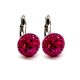 APHRODITE kapcsos fülbevaló (fuchsia lila 12 mm-es)