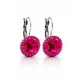 APHRODITE kapcsos fülbevaló - 12 mm (fuchsia lila)