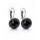 APHRODITE kapcsos fülbevaló - 12 mm (graphite-jet fekete)