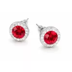 APHRODITÉ bedugós fülbevaló - 8 mm (light siam piros-crystal)