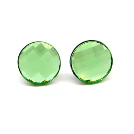 NAGY KEREK KLARISSA fülbevaló - 14 mm (peridot)