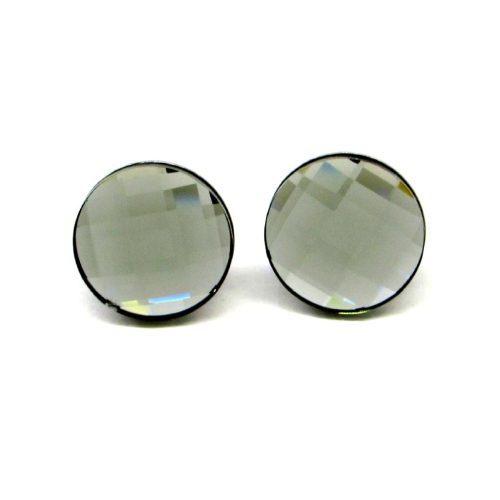NAGY KEREK KLARISSA fülbevaló - 14 mm (black diamond szürke)