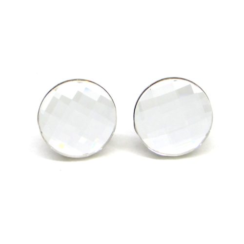 NAGY KEREK KLARISSA fülbevaló - 14 mm (crystal fehér)