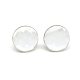 NAGY KEREK KLARISSA fülbevaló - 14 mm (crystal fehér)