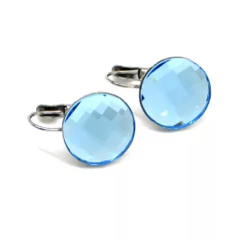 NAGY KEREK KLARISSA kapcsos fülbevaló - 14 mm (aquamarine)