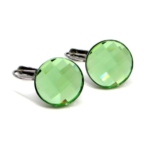 NAGY KEREK KLARISSA kapcsos fülbevaló - 14 mm (peridot)