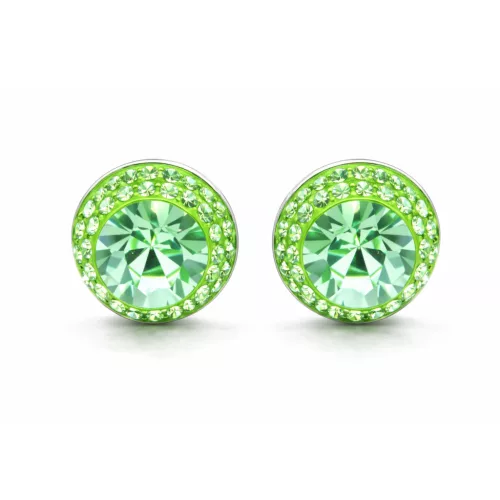 APHRODITÉ bedugós fülbevaló - 12 mm (chrysolite halványzöld)