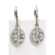 GRAZIA ezüst fülbevaló - crystal fehér (32 mm)