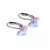 PILLANGÓ kapcsos fülbevaló - violet effect (2 éves kortól 12 éves korig)