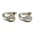 RAGYOGÓ CSEPP ezüst baba fülbevaló - fehér (fél éves kortól 5 éves korig)