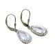  SIRACUSA ezüst fülbevaló - crystal fehér (30 mm)