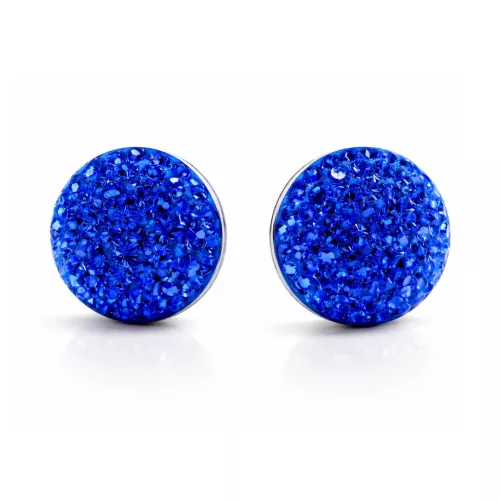 HÉRA bedugós fülbevaló - 14 mm (sapphire)