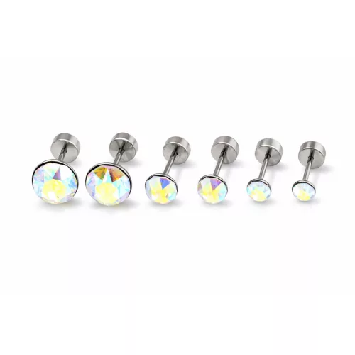 TRIUM SHINE fülbevaló szett – ab színjátszós (bepattintós) 8 mm, 5 mm, 4 mm