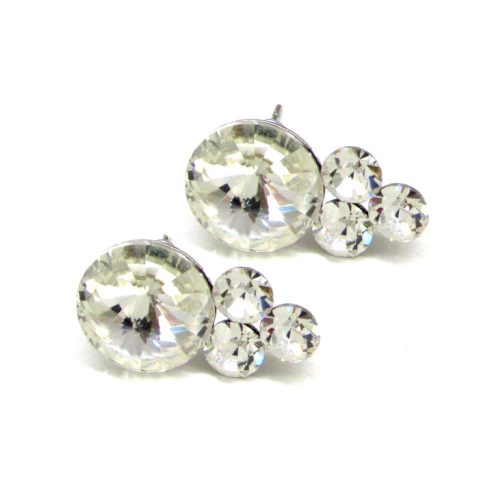 TREVIA fülbevaló - 21 mm (crystal fehér)