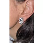 TREVIA bedugós fülbevaló - 21 mm (crystal fehér)